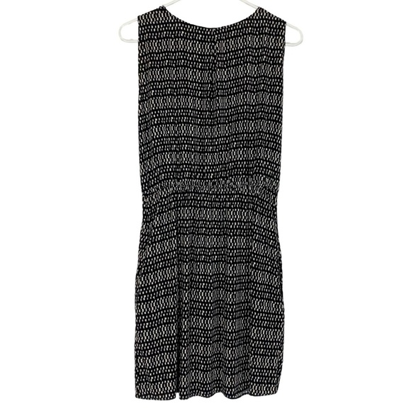 Zara Colorblock Dress Womens Size Small Sleeveless Black White Geometric Pockets - Picture 2 of 9